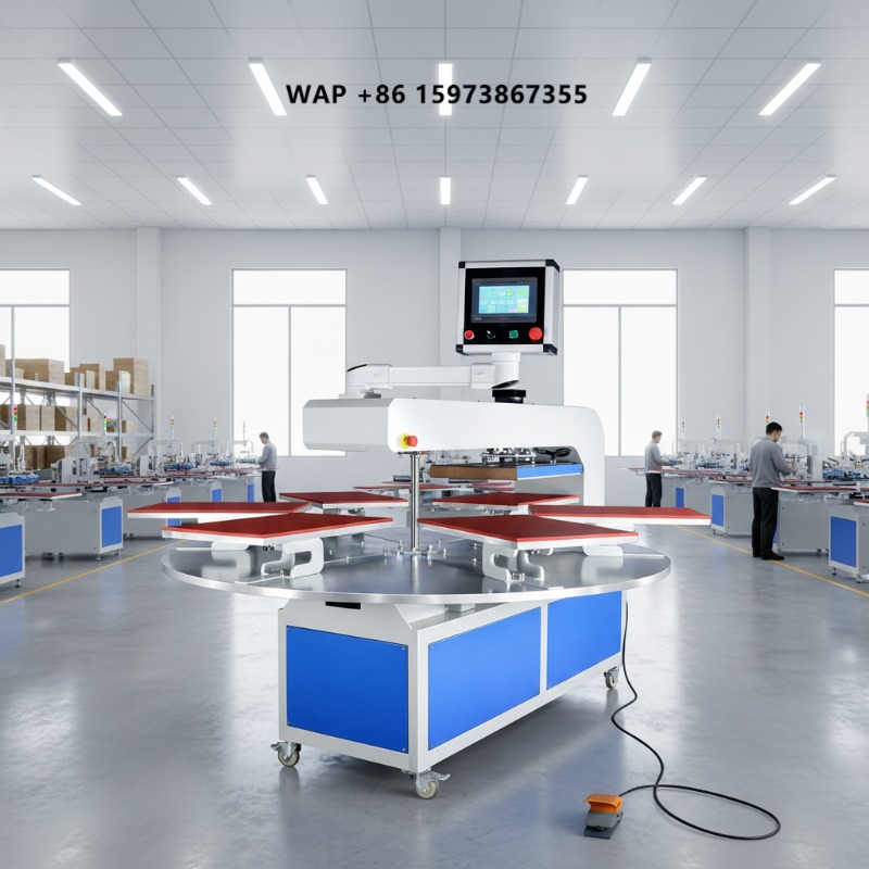 Heat Press Machine - Factory Automatic 6-Station T-Shirt Heat Press