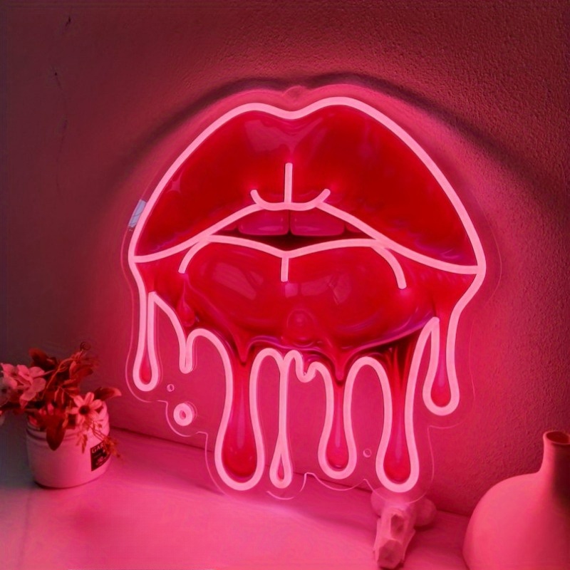Melting Lips UV Printed Neon S - Commercial Uv Printing review and price