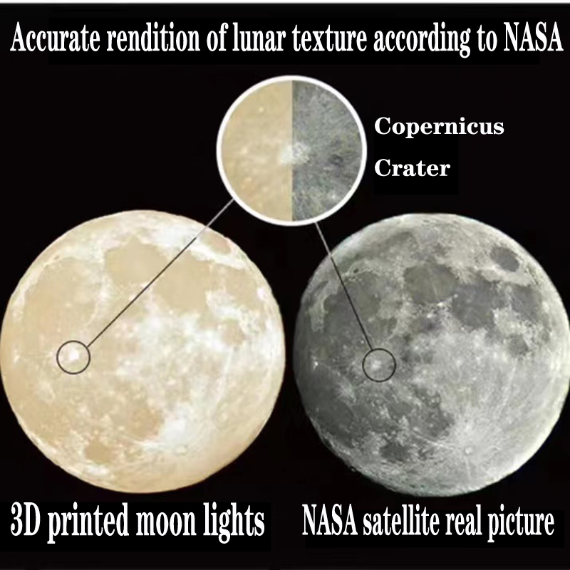 Creative 3D printed moon chand - Commercial Resin Printing review and price
