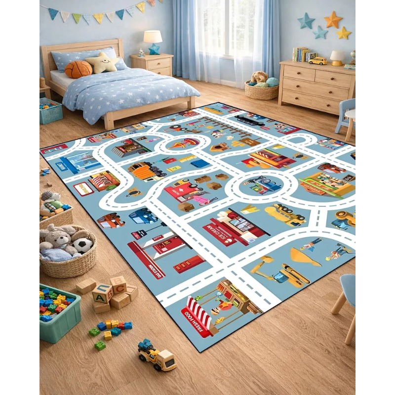 Cartoon City Traffic Road Map  - Commercial Road Printing review and price