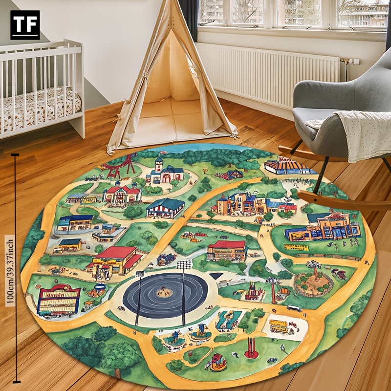 Hand Drawn Amusement Park Town - Commercial Road Printing review and price