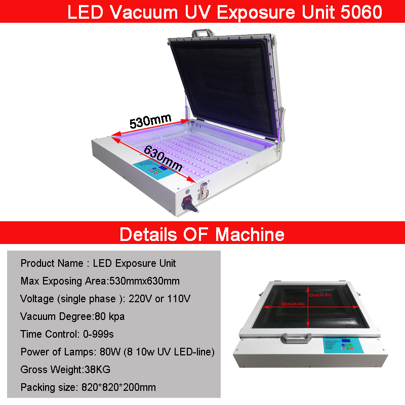 50×60cm Vacuum UV LED Screen P - Commercial Uv Printing review and price
